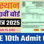 RBSE 10th Admit Card 2025 Download